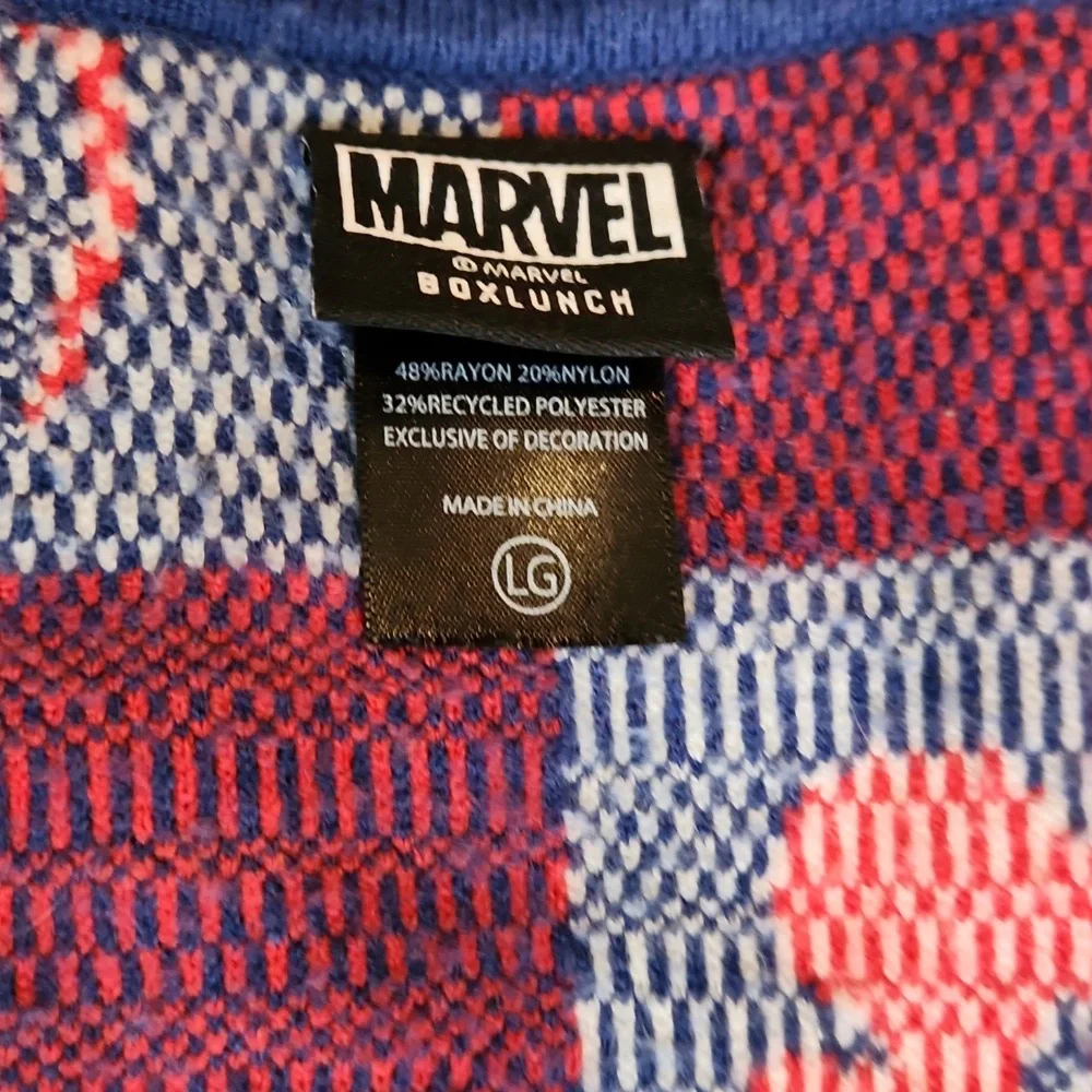 Marvel Spider-Man Floral Checkered Womens Cardigan - Picture 3 of 4